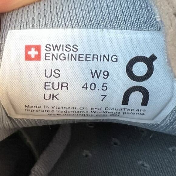 On Cloud X Womens Rock Sea Gray Athletic Running Shoes Size 9.5 - Picture 10 of 14